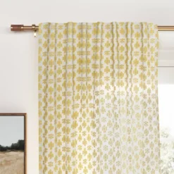 Best Seller 3 Faux Leather Cylinder Plated Curtain Rod Brass - Threshold™