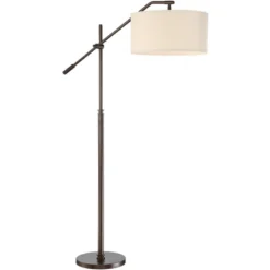 Possini Euro Design Industrial Floor Lamp Adjustable Arm 62.5" Tall Oiled Bronze Metal Light Brown Linen Drum Shade For Living Room Reading 14 Possini Euro Design Industrial Floor Lamp Adjustable Arm 62.5" Tall Oiled Bronze Metal Light Brown Linen Drum Shade For Living Room Reading -Home Furnishings Store GUEST 573c1af1 0c98 4e89 ad2d 7247d349f417