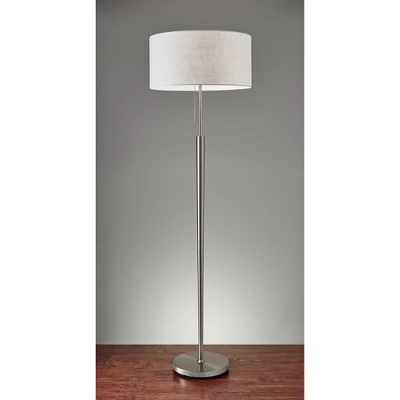 65" Hayworth Collection Floor Lamp Silver - Adesso 3 65" Hayworth Collection Floor Lamp Silver - Adesso