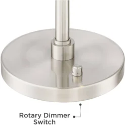 Possini Euro Design Eliptik Modern Desk Table Lamp 24 1/2" High Satin Nickel LED Swing Arm Adjustable Height For Bedroom Living Room Nightstand Office 13 Possini Euro Design Eliptik Modern Desk Table Lamp 24 1/2" High Satin Nickel LED Swing Arm Adjustable Height For Bedroom Living Room Nightstand Office -Home Furnishings Store GUEST 57f95403 f17c 44cc 98ac ed3ad7d4f9f9