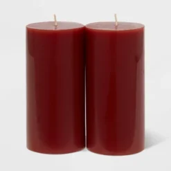 2pk Pillars Warm Cider & Cinnamon Red - Threshold™ 7 2pk Pillars Warm Cider & Cinnamon Red - Threshold™ -Home Furnishings Store GUEST 5fecdd6e 5da9 48e9 866c c72973a56b09