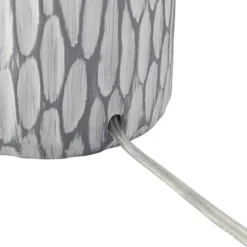 360 Lighting Patrick Modern Coastal Table Lamp 26 1/4" High Gray White Wash Geometric Ceramic Drum Fabric Shade For Bedroom Living Room Bedside Office 14 360 Lighting Patrick Modern Coastal Table Lamp 26 1/4" High Gray White Wash Geometric Ceramic Drum Fabric Shade For Bedroom Living Room Bedside Office -Home Furnishings Store GUEST 6208b4ae 0bce 42c8 b45f f4e39e161a8b