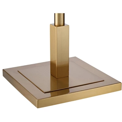 Possini Euro Design Artisan Swing Arm Floor Lamp 62.25" Tall Warm Antique Brass Linen Drum Shade For Living Room Reading Bedroom Office 7 Possini Euro Design Artisan Swing Arm Floor Lamp 62.25" Tall Warm Antique Brass Linen Drum Shade For Living Room Reading Bedroom Office - Image 5