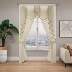 Kate Aurora Ultra Glam Beaded Sparkly Sheer Window In A Bag Curtain Set -Home Furnishings Store GUEST 667ed88a 2c98 44b4 8a3f 58c436eae8db