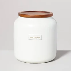 Dry Goods Stoneware Canister With Wood Lid Cream/Brown - Hearth & Hand™ With Magnolia -Home Furnishings Store GUEST 69719d52 15f0 4519 8406 500a18f94cb3