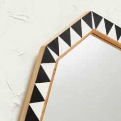 18" X 24" Wood Resin Decorative Wall Mirror Brown - Opalhouse™ Designed With Jungalow™ -Home Furnishings Store GUEST 6adf1030 a35b 4b7d 93b0 6f10e6185215