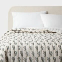 Voile Woodblock Printed Quilt Ivory - Threshold™ -Home Furnishings Store GUEST 6c09ead2 dfb1 46be bf31 3922aa8b5dff