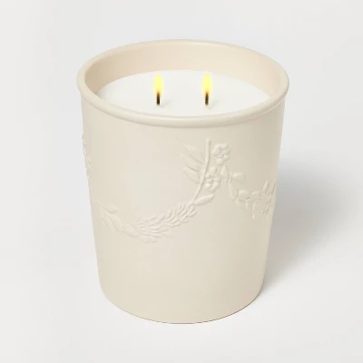 25oz Ceramic Bay & Winter Berry Candle Cream - Threshold™ Designed With Studio McGee 4 25oz Ceramic Bay & Winter Berry Candle Cream - Threshold™ Designed With Studio McGee - Image 2