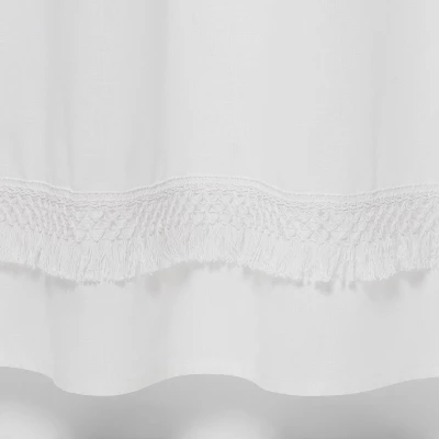 Macramé Fringe Shower Curtain Cream - Threshold™ 5 Macramé Fringe Shower Curtain Cream - Threshold™ - Image 3