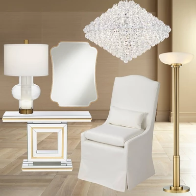 Possini Euro Design Modern Torchiere Floor Lamp 70" Tall Warm Antique Gold Metal Glass Shade For Living Room Reading Bedroom Office Uplight 10 Possini Euro Design Modern Torchiere Floor Lamp 70" Tall Warm Antique Gold Metal Glass Shade For Living Room Reading Bedroom Office Uplight - Image 8