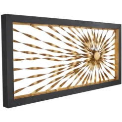 Metal Sunburst Coiled Ribbon Wall Decor With Black Frame Gold - Olivia & May 27 Metal Sunburst Coiled Ribbon Wall Decor With Black Frame Gold - Olivia & May -Home Furnishings Store GUEST 7b386052 112b 4a16 9fdb 08d650f35bf4