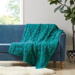 50"x60" Ruched Faux Fur Throw Blanket - Madison Park 25 50"x60" Ruched Faux Fur Throw Blanket - Madison Park -Home Furnishings Store GUEST 7b6b571b 5feb 41bc 9bbf 8f30e3c4c0b7