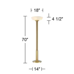 Possini Euro Design Modern Torchiere Floor Lamp 70" Tall Warm Antique Gold Metal Glass Shade For Living Room Reading Bedroom Office Uplight 14 Possini Euro Design Modern Torchiere Floor Lamp 70" Tall Warm Antique Gold Metal Glass Shade For Living Room Reading Bedroom Office Uplight -Home Furnishings Store GUEST 7bdc77bc 79d5 466a 871f 3a2fced46fbb