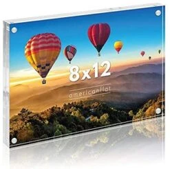 Americanflat Acrylic Picture Frame - Scratch Resistant With Magnetic Corners & Freestanding For Tabletop -Home Furnishings Store GUEST 7bf2c92b ba39 493d bb2e 35d6c816a329