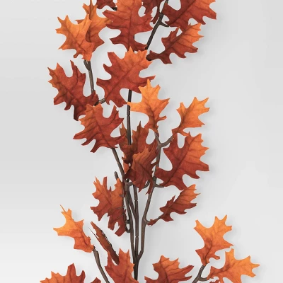 Artificial Oak Leaf Garland - Threshold™ 4 Artificial Oak Leaf Garland - Threshold™ - Image 2