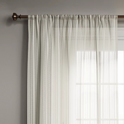 1pc 54"x84" Sheer Leno Weave Curtain Panel Ivory - Threshold™ 3 1pc 54"x84" Sheer Leno Weave Curtain Panel Ivory - Threshold™