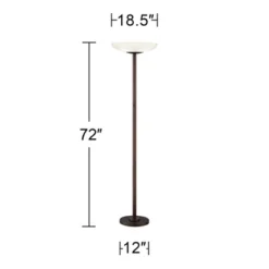Possini Euro Design Meridian Light Blaster Modern Torchiere Floor Lamp 72" Tall Oil Rubbed Bronze LED Frosted Glass Shade For Living Room Bedroom Home 11 Possini Euro Design Meridian Light Blaster Modern Torchiere Floor Lamp 72" Tall Oil Rubbed Bronze LED Frosted Glass Shade For Living Room Bedroom Home -Home Furnishings Store GUEST 803ecb5f e771 4b8e 9668 cee840e07fb2