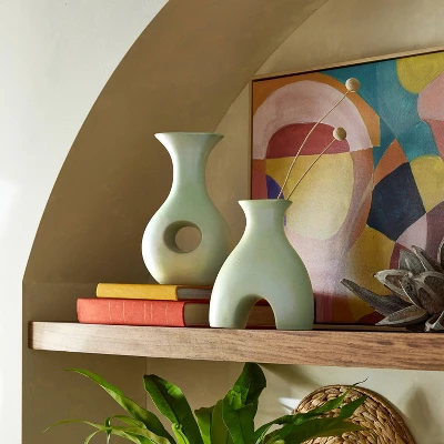 8.125" Ceramic Vase - Opalhouse™ Designed With Jungalow™ 3 8.125" Ceramic Vase - Opalhouse™ Designed With Jungalow™