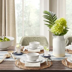 16pc Porcelain Beaded Rim Dinnerware Set White - Threshold™ 7 16pc Porcelain Beaded Rim Dinnerware Set White - Threshold™ -Home Furnishings Store GUEST 81517997 f58c 4b61 b851 e254615c0e6f
