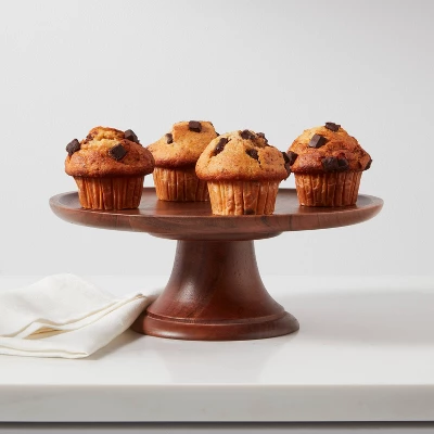 12" Wood Tall Cake Stand - Threshold™ 3 12" Wood Tall Cake Stand - Threshold™
