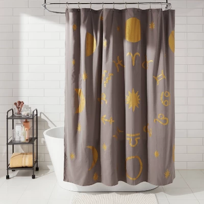 Celestial Metallic Shower Curtain - Room Essentials™ 3 Celestial Metallic Shower Curtain - Room Essentials™