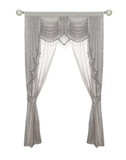 Kate Aurora Ultra Glam Beaded Sparkly Sheer Window In A Bag Curtain Set -Home Furnishings Store GUEST 86d42584 d4d1 44f9 82eb 29ccedfcc11b