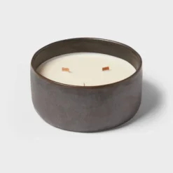 16oz Blackened Bowl Ceramic With Multi Woodwick And Dustcover Honeycrisp Apple Cider Candle Black - Threshold™ 8 16oz Blackened Bowl Ceramic With Multi Woodwick And Dustcover Honeycrisp Apple Cider Candle Black - Threshold™ -Home Furnishings Store GUEST 8c5f5299 8129 4498 a24c 45129218696d