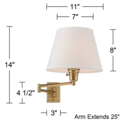 360 Lighting Clement Modern Swing Arm Wall Lamps Set Of 2 Warm Gold Plug-in Light Fixture White Linen Shade For Bedroom Bedside Living Room Reading 13 360 Lighting Clement Modern Swing Arm Wall Lamps Set Of 2 Warm Gold Plug-in Light Fixture White Linen Shade For Bedroom Bedside Living Room Reading -Home Furnishings Store GUEST 8fbdd399 ffe6 4895 b4ab 37dabacf0fd6