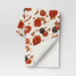 Pumpkin Printed Plush With Shearling Reverse Throw Blanket - Threshold™ 12 Pumpkin Printed Plush With Shearling Reverse Throw Blanket - Threshold™ -Home Furnishings Store GUEST 93689881 488d 4b25 86de 00ec94c729b1