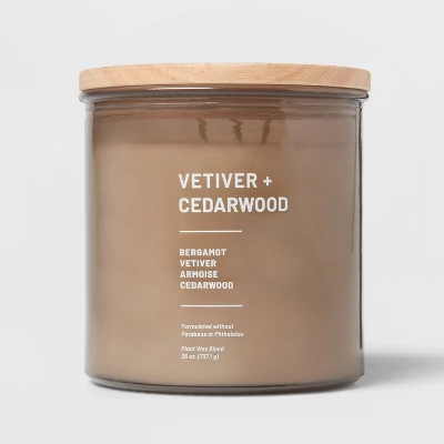 Glass Jar Vetiver And Cedarwood Candle Brown - Threshold™ 7 Glass Jar Vetiver And Cedarwood Candle Brown - Threshold™ - Image 5