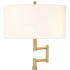 Possini Euro Design Artisan Swing Arm Floor Lamp 62.25" Tall Warm Antique Brass Linen Drum Shade For Living Room Reading Bedroom Office 11 Possini Euro Design Artisan Swing Arm Floor Lamp 62.25" Tall Warm Antique Brass Linen Drum Shade For Living Room Reading Bedroom Office -Home Furnishings Store GUEST 97c4eb6f 49a0 425b b34c b0f326af3bdc