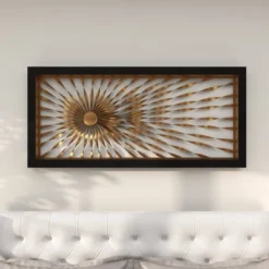 Metal Sunburst Coiled Ribbon Wall Decor With Black Frame Gold - Olivia & May 21 Metal Sunburst Coiled Ribbon Wall Decor With Black Frame Gold - Olivia & May -Home Furnishings Store GUEST 98bbe289 29b8 401f a3ab d35dfd1be607