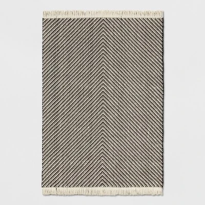 Chevron Woven Area Rug Black/White - Project 62™ 7 Chevron Woven Area Rug Black/White - Project 62™ - Image 5