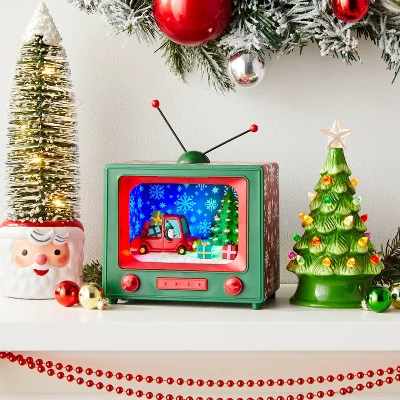 6.875" Battery Operated Lit Ceramic Christmas Tree Green - Wondershop™ 3 6.875" Battery Operated Lit Ceramic Christmas Tree Green - Wondershop™