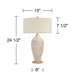 360 Lighting Cody Rustic Farmhouse Table Lamps 24 1/2" High Set Of 2 Beige Textured Pebble Drum Shade For Bedroom Living Room Bedside Nightstand House 15 360 Lighting Cody Rustic Farmhouse Table Lamps 24 1/2" High Set Of 2 Beige Textured Pebble Drum Shade For Bedroom Living Room Bedside Nightstand House -Home Furnishings Store GUEST 9b2d2d00 4c2e 4770 86c0 c5a78dd9b8a1