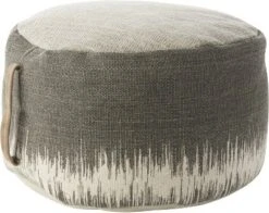 Mina Victory Life Styles Stonewash 20" X 20" X 12" Indoor Drum Pouf With Handle -Home Furnishings Store GUEST 9d538dd6 4374 4001 ad38 4d114fb6af2c