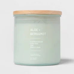 Glass Jar Aloe And Bergamot Candle Green - Threshold™ 13 Glass Jar Aloe And Bergamot Candle Green - Threshold™ -Home Furnishings Store GUEST 9e0c4894 3c8b 4edb 8151 c9146810ec29