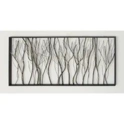 Metal Tree Distressed Dimensional Branch Wall Decor With Black Frame Silver - Olivia & May -Home Furnishings Store GUEST 9e915211 409e 44b7 9906 1f57e5ada243
