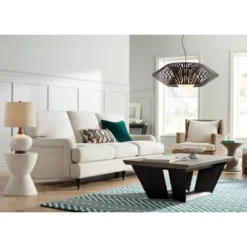 Possini Euro Design Planet Black Large Pendant Light 31 1/2" Wide Mid Century Modern White Glass For Dining Room House Foyer Kitchen Island Entryway -Home Furnishings Store GUEST 9fd5eeff 26e7 48a5 a661 fad7fda6cf28