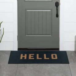 1'7.5"x3'11" 'Hello' Doormat Black/Tan - Threshold™ 9 1'7.5"x3'11" 'Hello' Doormat Black/Tan - Threshold™ -Home Furnishings Store GUEST a27f9ca5 14a7 4fc2 8728 28e6d1b52f17