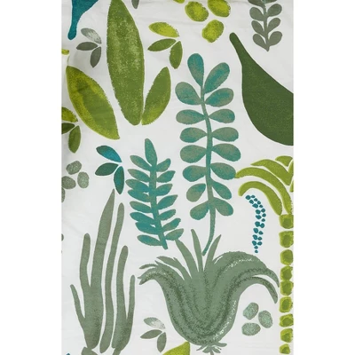 Jardin Shower Curtain Green/Blue - Jungalow By Justina Blakeney 3 Jardin Shower Curtain Green/Blue - Jungalow By Justina Blakeney