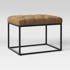 Trubeck Tufted Metal Base Ottoman Faux Leather - Threshold™ 9 Trubeck Tufted Metal Base Ottoman Faux Leather - Threshold™ -Home Furnishings Store GUEST a9edab87 5ed6 451c 902a cf7edfdeab8b