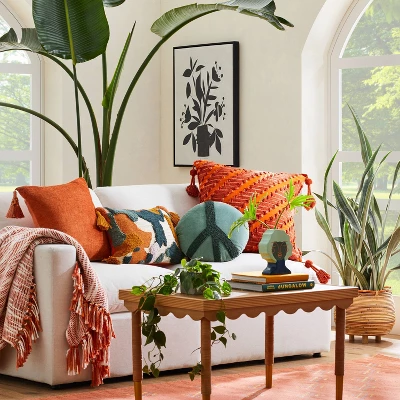 Beaded Peace Sign Round Throw Pillow - Opalhouse™ Designed With Jungalow™ 2 Beaded Peace Sign Round Throw Pillow - Opalhouse™ Designed With Jungalow™