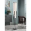 Possini Euro Design Flute Modern Torchiere Floor Lamp 64" Tall Satin Black Brushed Nickel White Linen Shade For Living Room Bedroom Office House Home 1 Possini Euro Design Flute Modern Torchiere Floor Lamp 64" Tall Satin Black Brushed Nickel White Linen Shade For Living Room Bedroom Office House Home -Home Furnishings Store GUEST adfe9dd2 637a 42fe 9c43 05812e1fb51f