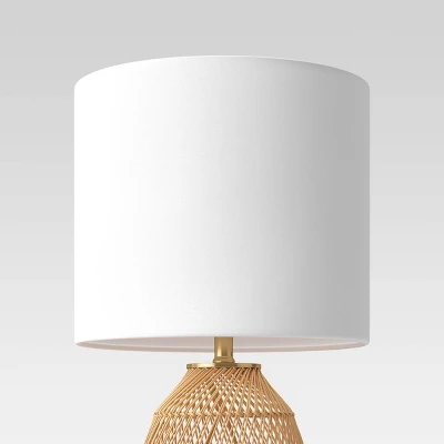 Rattan Diagonal Weave Table Lamp Tan - Opalhouse™ 5 Rattan Diagonal Weave Table Lamp Tan - Opalhouse™ - Image 3
