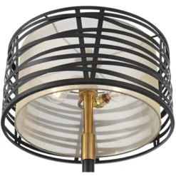 Possini Euro Design Halifax Modern Industrial Floor Lamp 64 1/2" Tall Matte Black Warm Gold Metal Double Drum Shade For Living Room Bedroom Office 11 Possini Euro Design Halifax Modern Industrial Floor Lamp 64 1/2" Tall Matte Black Warm Gold Metal Double Drum Shade For Living Room Bedroom Office -Home Furnishings Store GUEST af7eed5f 7d25 47c5 b7a6 4423133583dc