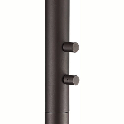 Franklin Iron Works Warwick Industrial Torchiere Floor Lamp With Side Lights 71 1/2" Tall Tiger Bronze LED Clear Seedy Glass For Living Room Reading 6 Franklin Iron Works Warwick Industrial Torchiere Floor Lamp With Side Lights 71 1/2" Tall Tiger Bronze LED Clear Seedy Glass For Living Room Reading - Image 4