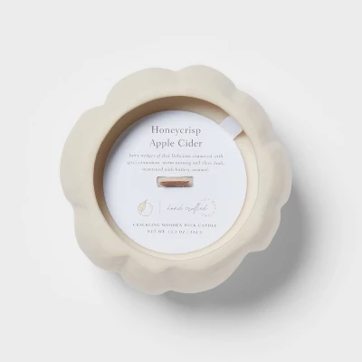 12oz Brushed Abstract Pumpkin Ceramic With Woodwick And Dustcover Honeycrisp Apple Cider Candle - Threshold™ 6 12oz Brushed Abstract Pumpkin Ceramic With Woodwick And Dustcover Honeycrisp Apple Cider Candle - Threshold™ - Image 4
