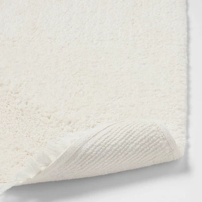 18"x32" Plush Half Moon Bath Rug Cream - Threshold™ 5 18"x32" Plush Half Moon Bath Rug Cream - Threshold™ - Image 3