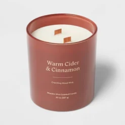 20oz Glass Woodwick Warm Cider & Cinnamon Candle - Threshold™ -Home Furnishings Store GUEST b7dc905f 063c 41e1 a717 5c6e568b7ff6
